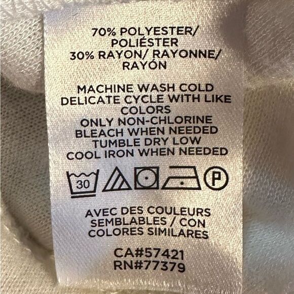 Ann Taylor Off-the-Shoulder Sweatshirt. Size XS. Ivory Color - Picture 6 of 6